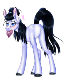Size: 2711x3245 | Tagged: safe, artist:zen-ex, oc, oc only, oc:blue purity, earth pony, pony, blushing, card, female, heart, high res, mare, mouth hold, simple background, solo, transparent background