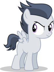 Size: 4155x5511 | Tagged: safe, artist:tomfraggle, rumble, pegasus, pony, g4, marks and recreation, absurd resolution, colt, male, pleased, simple background, solo, transparent background, vector