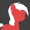 Size: 125x125 | Tagged: safe, oc, oc:velvet love, pony, female, gray background, mare, original character do not steal, pixel art, profile picture, red, simple background, white hair