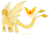 Size: 2831x1963 | Tagged: safe, artist:pyrus-leonidas, kaiju, pony, winged kirin, fanfic:the bridge, gauntlet, godzilla (series), king ghidorah, ponified, simple background, solo, transparent background, two tails