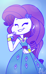 Size: 480x764 | Tagged: safe, artist:angellafluff, rarity, equestria girls, g4, my little pony equestria girls: better together, text support, text support: rarity, clothes, cute, dress, female, geode of shielding, magical geodes, raribetes, scene interpretation, solo