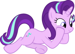 Size: 4500x3217 | Tagged: safe, artist:slb94, starlight glimmer, pony, unicorn, g4, uncommon bond, cute, female, glimmerbetes, lying down, mare, simple background, solo, transparent background, underhoof, vector