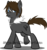 Size: 854x900 | Tagged: safe, artist:frandoll-scarlet, pony, final fantasy, final fantasy viii, ponified, simple background, squall leonhart, transparent background