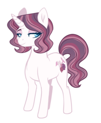 Size: 662x801 | Tagged: safe, artist:whalepornoz, oc, oc only, oc:mauve love, pony, female, offspring, parent:prince blueblood, parent:rarity, parents:rariblood, simple background, solo, transparent background