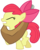 Size: 604x764 | Tagged: safe, artist:jaybugjimmies, edit, editor:slayerbvc, apple bloom, earth pony, pony, g4, accessory swap, cropped, female, filly, horse collar, simple background, solo, struggling, transparent background