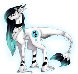 Size: 5000x4710 | Tagged: safe, artist:lastaimin, oc, oc only, original species, pony, absurd resolution, augmented tail, fish tail, horns, simple background, solo, transparent background, unshorn fetlocks