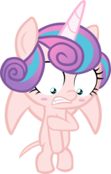 Size: 1569x2453 | Tagged: safe, artist:red4567, edit, editor:slayerbvc, vector edit, princess flurry heart, alicorn, pony, g4, baby, baby pony, bald, bipedal, blushing, covering, embarrassed, female, filly, foal, furless, furless edit, missing accessory, naked flurry heart, naked rarity, nude edit, nudity, plucked, shaved, shaved tail, simple background, solo, transparent background, vector