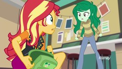 Size: 1920x1080 | Tagged: safe, screencap, sunset shimmer, wallflower blush, equestria girls, equestria girls specials, g4, my little pony equestria girls: better together, my little pony equestria girls: forgotten friendship