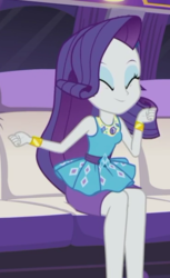 Size: 550x898 | Tagged: safe, screencap, rarity, driving miss shimmer, driving miss shimmer: rarity, equestria girls, g4, my little pony equestria girls: better together, cropped, cute, female, legs, limousine, raribetes, rarity peplum dress, solo
