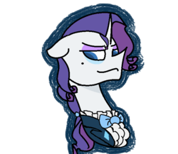 Size: 650x564 | Tagged: safe, artist:moonlightnote, rarity, pony, the count of monte rainbow, g4, bust, female, portrait, rarifort, solo, the count of monte cristo, villefort