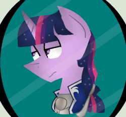 Size: 507x470 | Tagged: safe, artist:moonlightnote, twilight sparkle, pony, the count of monte rainbow, g4, bust, female, mondego, monsparkle, portrait, solo, the count of monte cristo