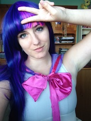 Size: 960x1280 | Tagged: safe, artist:theponymasters, twilight sparkle, human, g4, armpits, clothes, cosplay, costume, crossover, irl, irl human, photo, sailor moon (series)