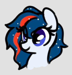 Size: 540x560 | Tagged: safe, artist:masserey, oc, oc only, oc:nasapone, pony, bust, cute, ethereal mane, simple background, solo, starry mane, white background
