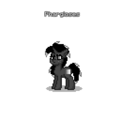 Size: 400x400 | Tagged: safe, oc, oc only, oc:phargioses, pony, pony town, blind, eyeshadow, freckles, makeup, simple background, solo, transparent background