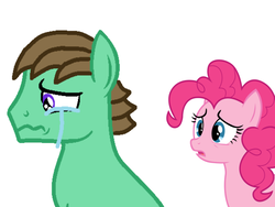 Size: 800x600 | Tagged: safe, pinkie pie, oc, oc:ian, g4, crying, self insert