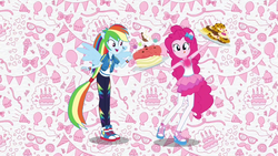 Size: 1920x1080 | Tagged: safe, screencap, pinkie pie, rainbow dash, equestria girls, g4, my little pony equestria girls: better together, clothes, converse, female, intro, pantyhose, shoes
