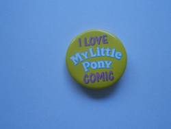 Size: 1024x768 | Tagged: safe, photographer:sweetbubbles, g1, button, comic free gift, irl, merchandise, no pony, photo