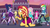 Size: 1920x1080 | Tagged: safe, screencap, applejack, fluttershy, pinkie pie, rainbow dash, rarity, sci-twi, sunset shimmer, twilight sparkle, equestria girls, equestria girls specials, g4, my little pony equestria girls: better together, my little pony equestria girls: forgotten friendship, boots, clothes, converse, discovery family logo, female, glasses, humane five, humane seven, humane six, humans doing horse things, mane six, mind rape, pantyhose, ponytail, rarity peplum dress, shoes, skirt, sneakers
