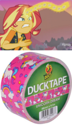 Size: 500x874 | Tagged: safe, edit, edited screencap, screencap, sunset shimmer, equestria girls, equestria girls specials, g4, my little pony equestria girls: better together, my little pony equestria girls: forgotten friendship, duct tape, memory ribbon, spoiler