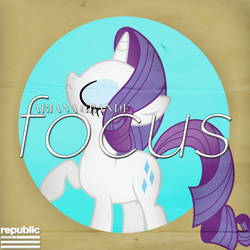 Size: 800x800 | Tagged: dead source, safe, artist:penguinsn1fan, rarity, pony, g4, album cover, ariana grande, cover, female, parody, ponified, ponified album cover, solo