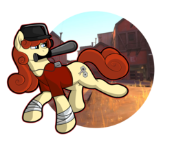 Size: 1632x1368 | Tagged: safe, artist:littletigressda, oc, oc only, pony, scout (tf2), solo, team fortress 2