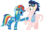 Size: 8799x5318 | Tagged: safe, artist:fruft, edit, editor:slayerbvc, vector edit, rainbow dash, soarin', pegasus, pony, g4, my little pony: friendship is magic, newbie dash, absurd resolution, bald, bedroom eyes, clothed female nude male, clothes, duo, female, furless, furless edit, goggles, male, mare, nude edit, nudity, plucked, rainbow fash, shaved, shaved tail, simple background, squishy chest, stallion, towel, transparent background, uniform, vector, wonderbolts uniform