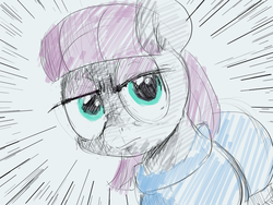 Size: 900x675 | Tagged: safe, artist:baratus93, maud pie, earth pony, pony, g4, angry, female, menacing, now you fucked up, serious, serious face, solo, speed lines, the fire in her eyes
