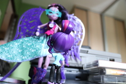 Size: 6000x4000 | Tagged: safe, artist:artofmagicpoland, sci-twi, twilight sparkle, fanfic:past sins, equestria girls, g4, doll, dollified, dr jekyll and mr hyde, equestria girls minis, inanimate tf, irl, midnight sparkle, nightmare, photo, toy, transformation