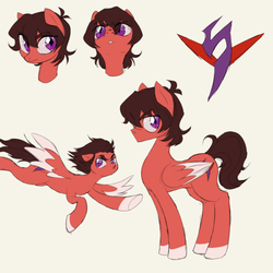 Size: 540x540 | Tagged: safe, artist:chompromised, pegasus, pony, blade of marmora, colored wings, colored wingtips, keith kogane, ponified, simple background, voltron, voltron legendary defender