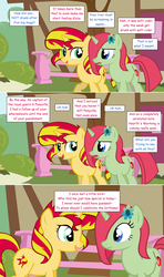 Size: 1280x2168 | Tagged: safe, artist:hakunohamikage, sunset shimmer, oc, oc:garnet, pony, unicorn, ask-princesssparkle, g4, ask, female, flower, flower in hair, mare, tumblr