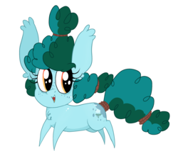 Size: 2358x2011 | Tagged: safe, artist:dragonpone, artist:paskanaakka, oc, oc only, oc:gleamblossom, earth pony, pony, butt freckles, chest fluff, female, freckles, high res, mare, simple background, smiling, solo, tail wrap, transparent background