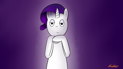 Size: 3840x2160 | Tagged: safe, artist:exxticcy, rarity, pony, g4, bust, colored, crossed hooves, female, gradient background, high res, looking at you, mare, portrait, signature, signed, simple, solo