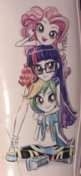 Size: 330x710 | Tagged: safe, artist:ritalux, pinkie pie, rainbow dash, sci-twi, twilight sparkle, equestria girls, g4, my little pony equestria girls: better together, official, cropped, shoes, sneakers, toy fair, toy fair 2018, trio