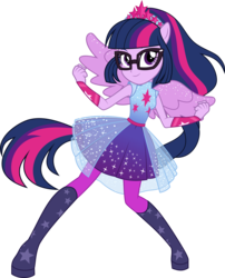 Size: 2020x2500 | Tagged: safe, artist:whalepornoz, sci-twi, twilight sparkle, equestria girls, equestria girls series, forgotten friendship, g4, .svg available, female, high res, ponied up, sailor mercury pose, sci-twilicorn, simple background, solo, super ponied up, transparent background, vector, wings