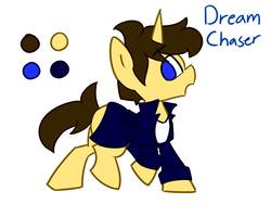 Size: 1600x1200 | Tagged: safe, artist:spheedc, oc, oc only, oc:dream chaser, pony, unicorn, blue eyes, clothes, digital art, jacket, male, reference sheet, simple background, solo, stallion, white background