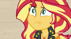 Size: 640x359 | Tagged: safe, screencap, sunset shimmer, equestria girls, equestria girls series, forgotten friendship, g4, angry, angry eyes, animated, beach, clothes, female, jacket