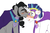 Size: 1523x1000 | Tagged: safe, artist:frowoppy, king sombra, shining armor, g4, blush sticker, blushing, broken horn, cheek kiss, divorce, gay, good end, good king sombra, horn, king sombra gets all the stallions, kissing, male, reformed sombra, ship:shiningsombra, shipping, simple background, teary eyes, white background