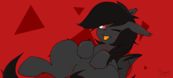 Size: 1837x833 | Tagged: safe, artist:doppiedoo, oc, oc:stenny, bat pony, cute, tongue out