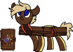 Size: 481x341 | Tagged: safe, artist:nootaz, oc, oc:hearth, pony, card, hearthstone, ponified, simple background, transparent background, warcraft