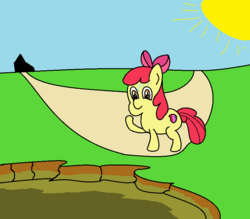 Size: 800x700 | Tagged: safe, artist:amateur-draw, apple bloom, earth pony, pony, g4, 1000 hours in ms paint, female, ms paint, mud, solo
