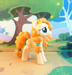 Size: 818x850 | Tagged: safe, artist:krowzivitch, pear butter, earth pony, pony, g4, commission, craft, female, figurine, flower, flower in hair, mare, sculpture, solo