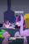 Size: 1200x1800 | Tagged: safe, artist:zouyugi, spike, starlight glimmer, twilight sparkle, alicorn, pony, unicorn, comic:confession, g4, bench, blushing, comic, dialogue, lying down, twilight sparkle (alicorn)