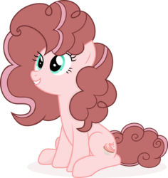 Size: 900x953 | Tagged: safe, artist:cirillaq, oc, oc only, oc:chocolate muffin, earth pony, pony, female, mare, offspring, parent:cheese sandwich, parent:pinkie pie, parents:cheesepie, simple background, sitting, solo, transparent background