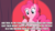Size: 853x480 | Tagged: safe, edit, edited screencap, screencap, pinkie pie, earth pony, pony, baby cakes, g4, atop the fourth wall, broom, caption, cute, cybernetic ghost of christmas past from the future, female, grin, jane fonda, linkara, mare, marville, playstation, smiling, spotlight, ted turner, text, wat