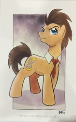 Size: 1992x3171 | Tagged: safe, artist:tony fleecs, doctor whooves, time turner, earth pony, pony, g4, male, necktie, solo, stallion