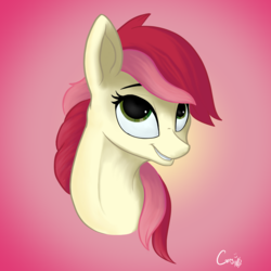 Size: 3600x3600 | Tagged: safe, artist:greyscaleart, roseluck, pony, g4, bust, commission, female, high res, portrait, solo