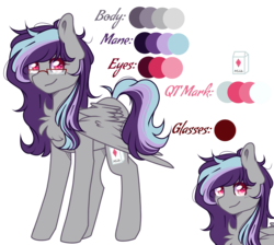 Size: 2500x2241 | Tagged: safe, artist:sketchyhowl, oc, oc only, oc:sketchy howl, pegasus, pony, chest fluff, female, glasses, high res, mare, reference sheet, simple background, solo, transparent background