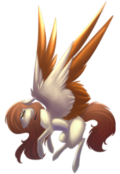 Size: 2906x4209 | Tagged: safe, artist:crazllana, oc, oc only, oc:zara queen, pegasus, pony, colored wings, female, high res, mare, multicolored wings, simple background, solo, transparent background