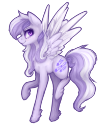 Size: 587x699 | Tagged: safe, artist:nutellaakanutella, oc, oc only, oc:starstorm slumber, pegasus, pony, female, mare, raised hoof, simple background, solo, spread wings, transparent background, white outline, wings
