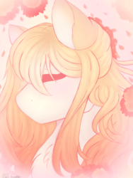 Size: 3000x4000 | Tagged: safe, artist:doux-ameri, oc, oc only, oc:pretty shine, pony, bust, eyes closed, female, high res, mare, portrait, solo